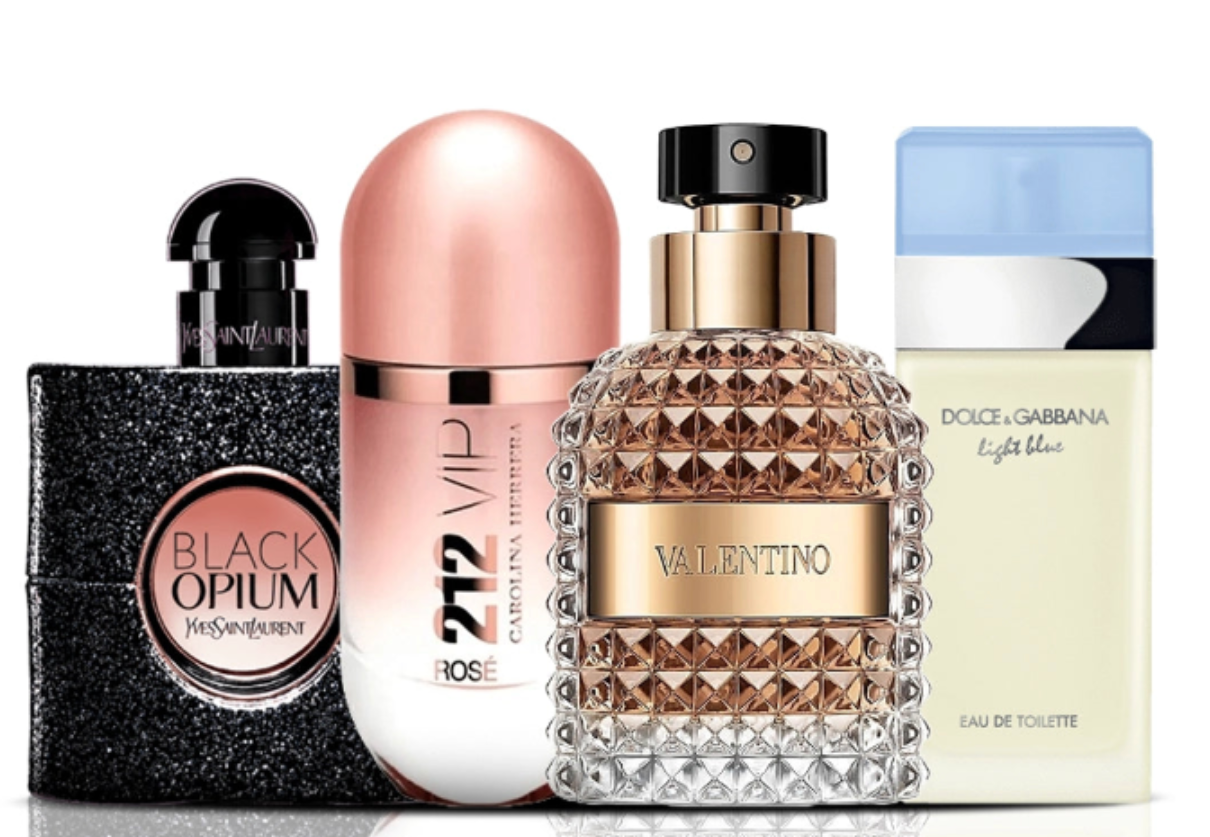 Set 4 parfumov | Black Opium + 212 VIP Rose + Valentino + Dolce & Gabbana Light Blue 100 ml