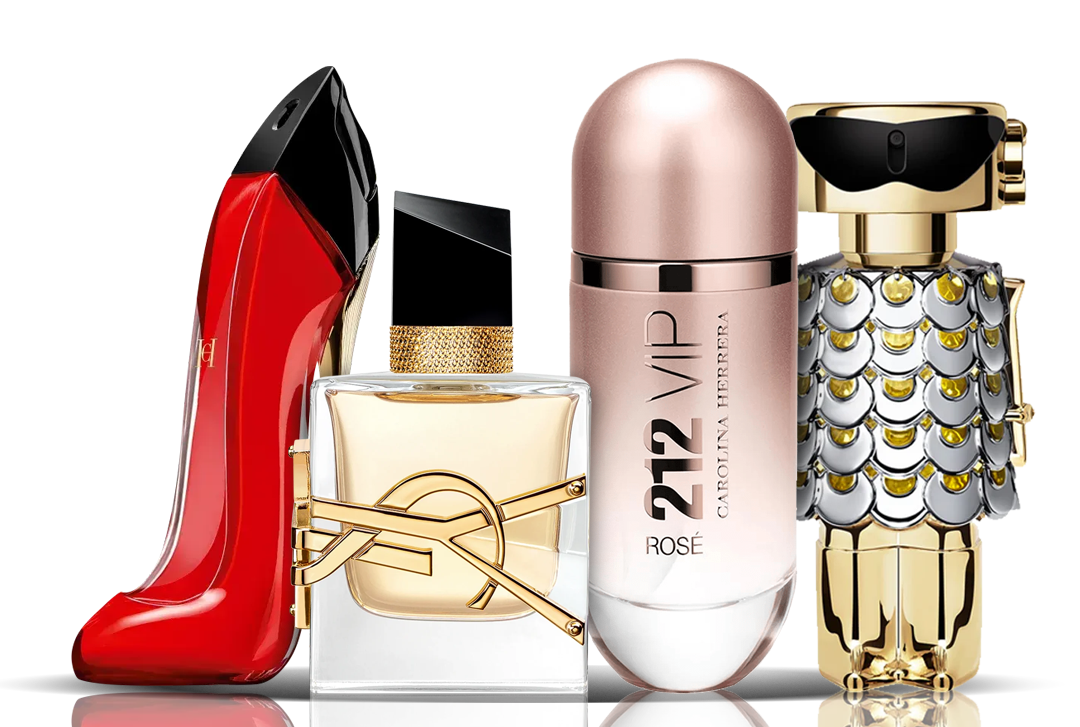 Set 4 parfumov | Very Good Girl + Libre + 212 VIP Rose + Fame 100ML
