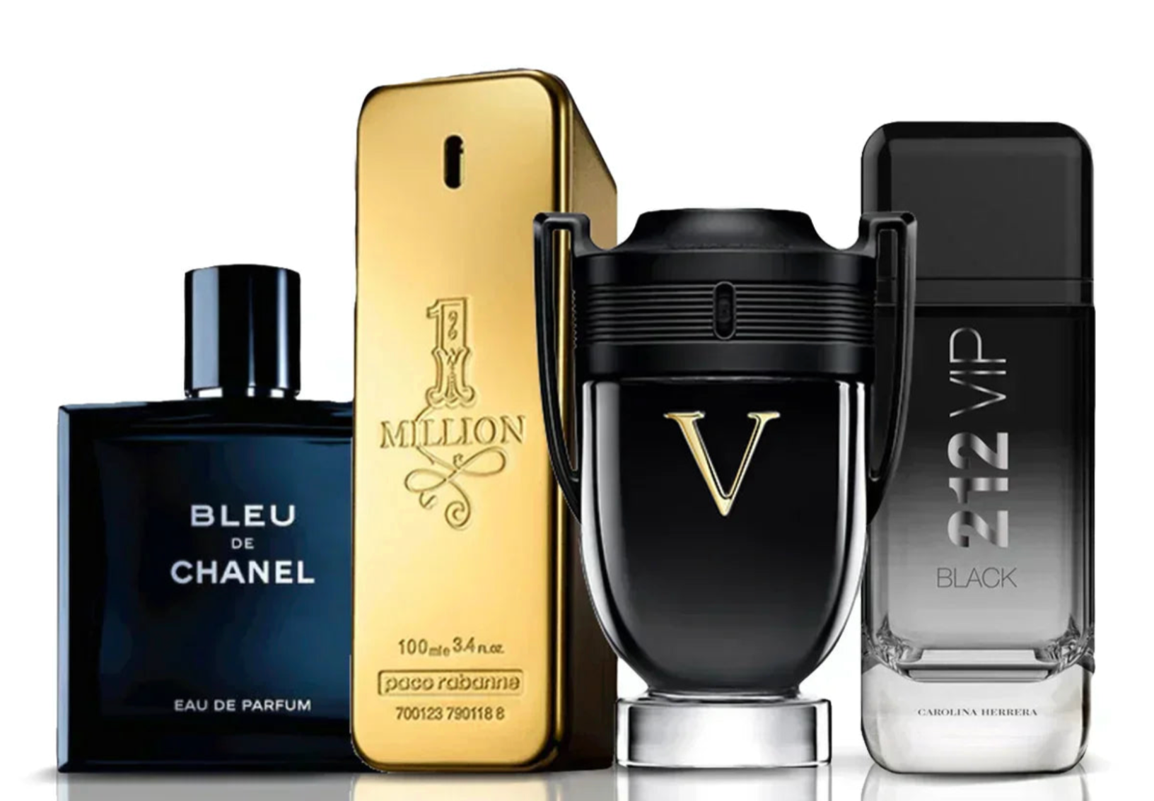 Set 4 parfumov | Invictus Victory + One Million + Bleu de Chanel + 212 Vip Black