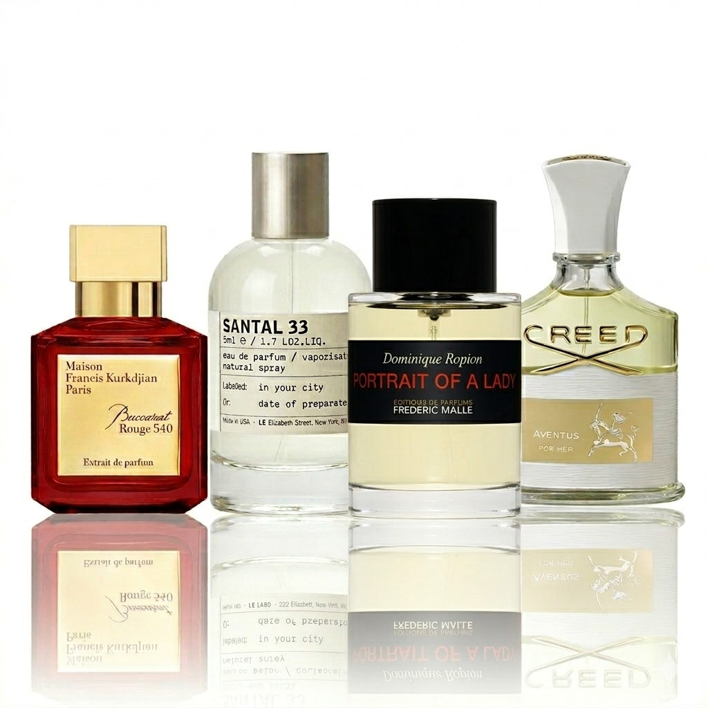 Set 4 parfumov | Baccarat Rouge 540, Santal 33, Portrait of e Lady, Aventus for Her