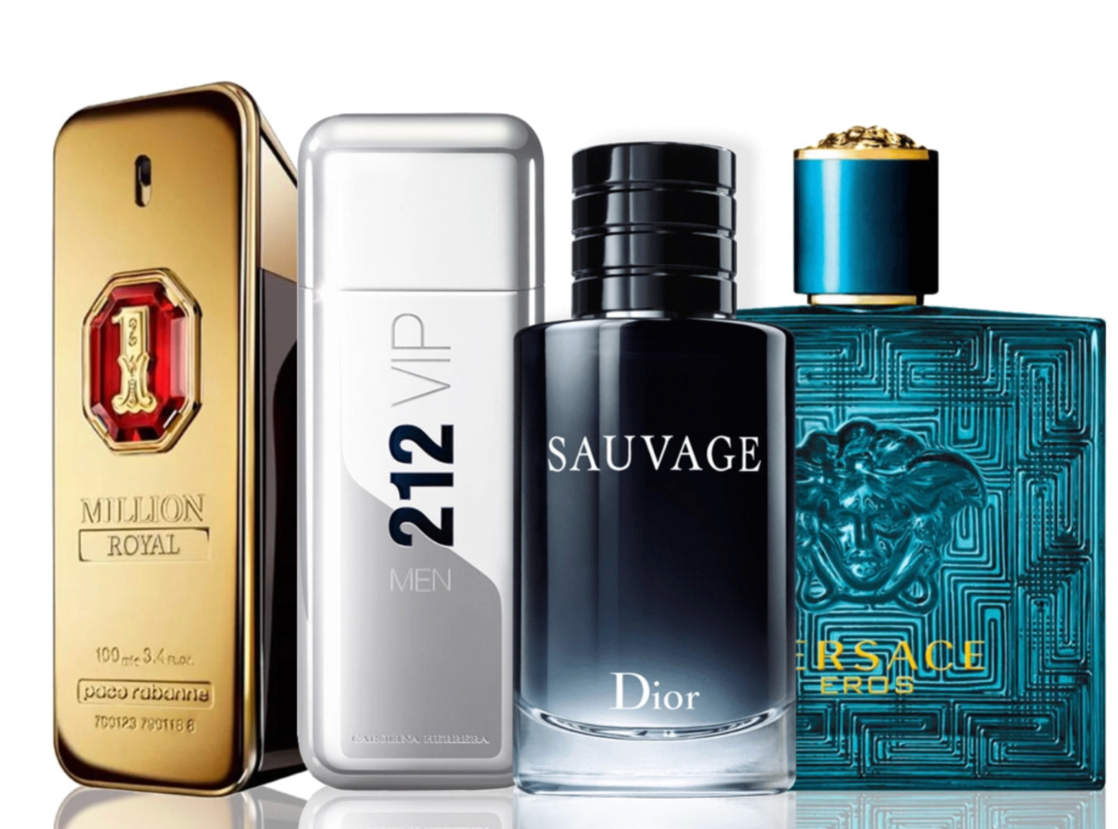 Set 4 parfumov | One Million Royal + 212 VIP Men + Sauvage Dior + Versace Eros 100 ml